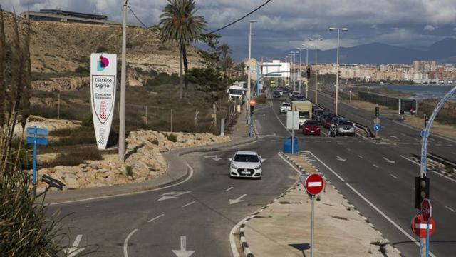 El Acceso Sur de Alicante, en el que se exige una conexión ciclista y peatonal. De archivo.