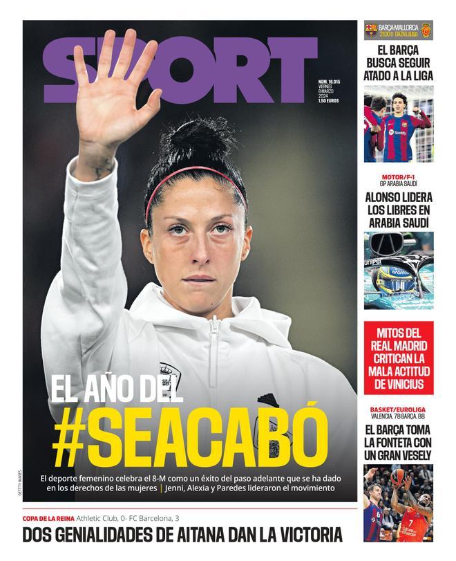 La portada de SPORT de hoy viernes, 8 de marzo de 2024