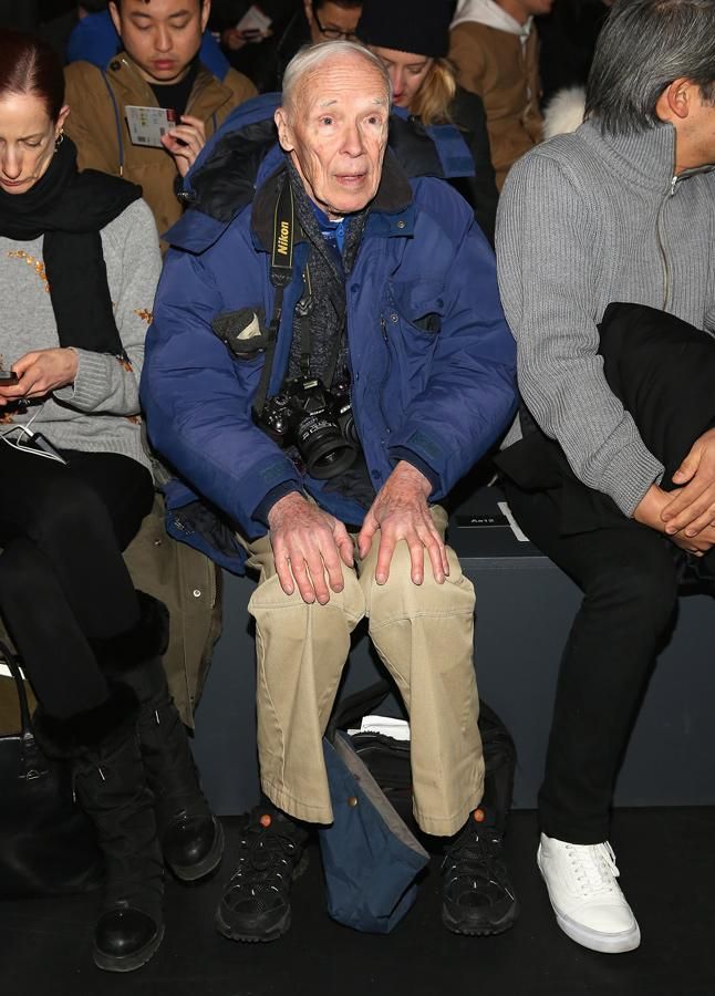 Bill Cunningham en el desfile de Hood By Air en Nueva York