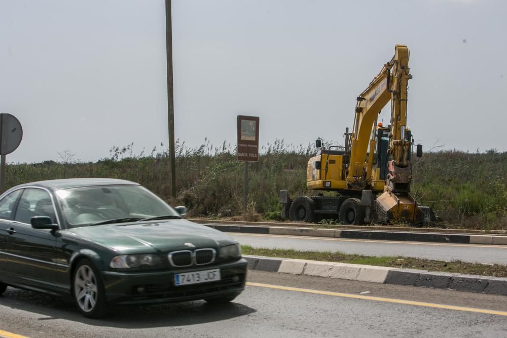 Las obras de la carretera de Santa Pola, en imágen