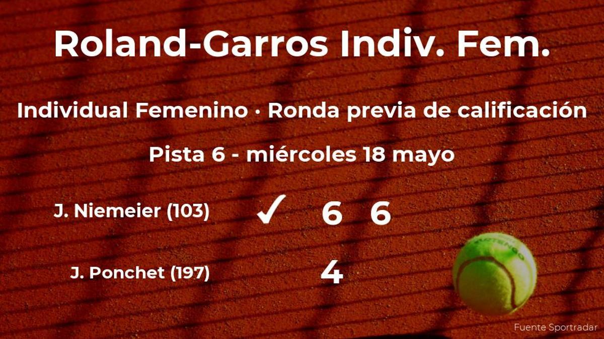 Jule Niemeier consigue la plaza para la siguiente fase tras vencer en la ronda previa de calificación