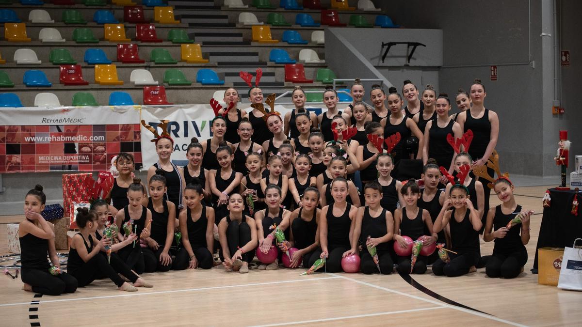 Uno de los grupos de entrenamiento del club vilagarciano.
