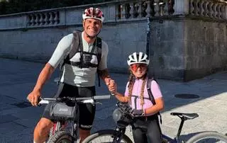 La aventura peregrina de Óscar Pereiro y su hija Catalina, en imágenes