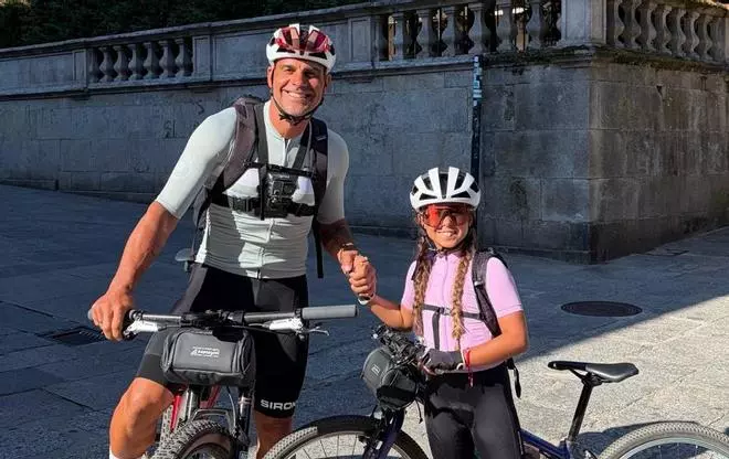 La aventura peregrina de Óscar Pereiro y su hija Catalina, en imágenes