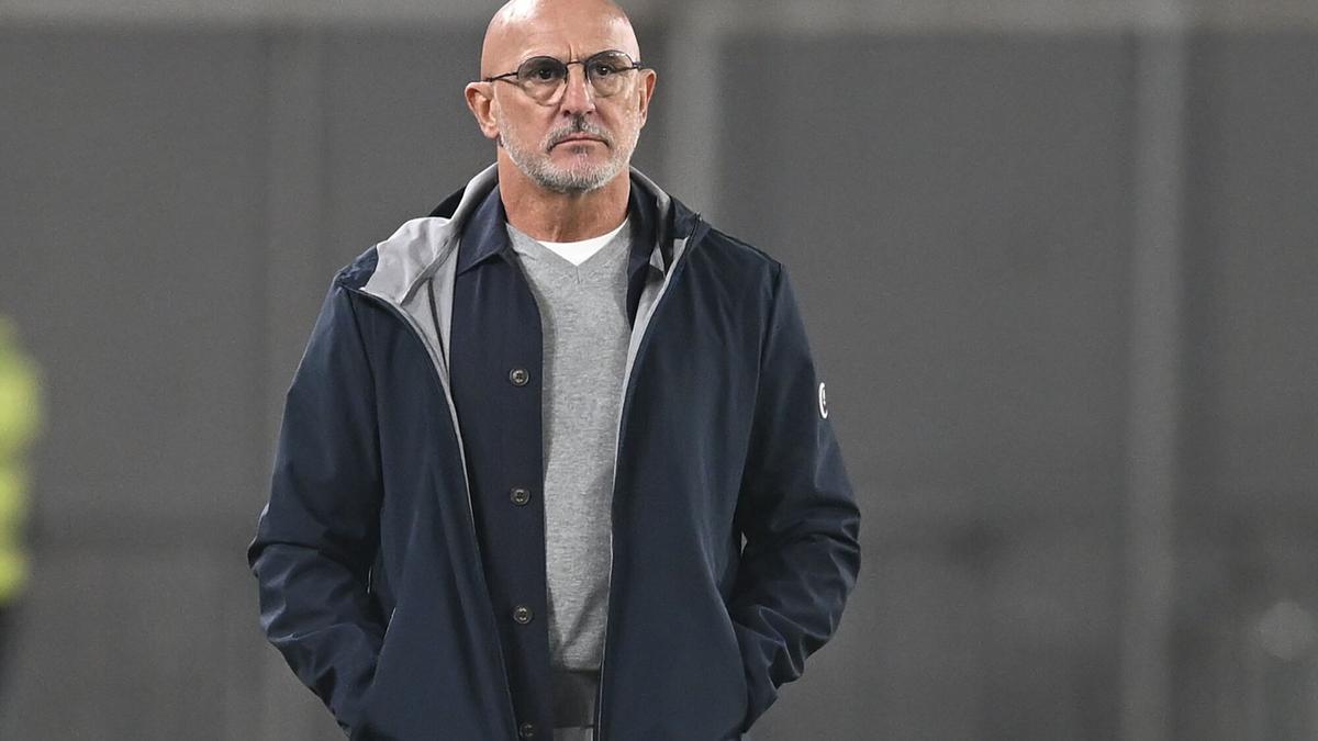 De la Fuente, en el último partido de la selección