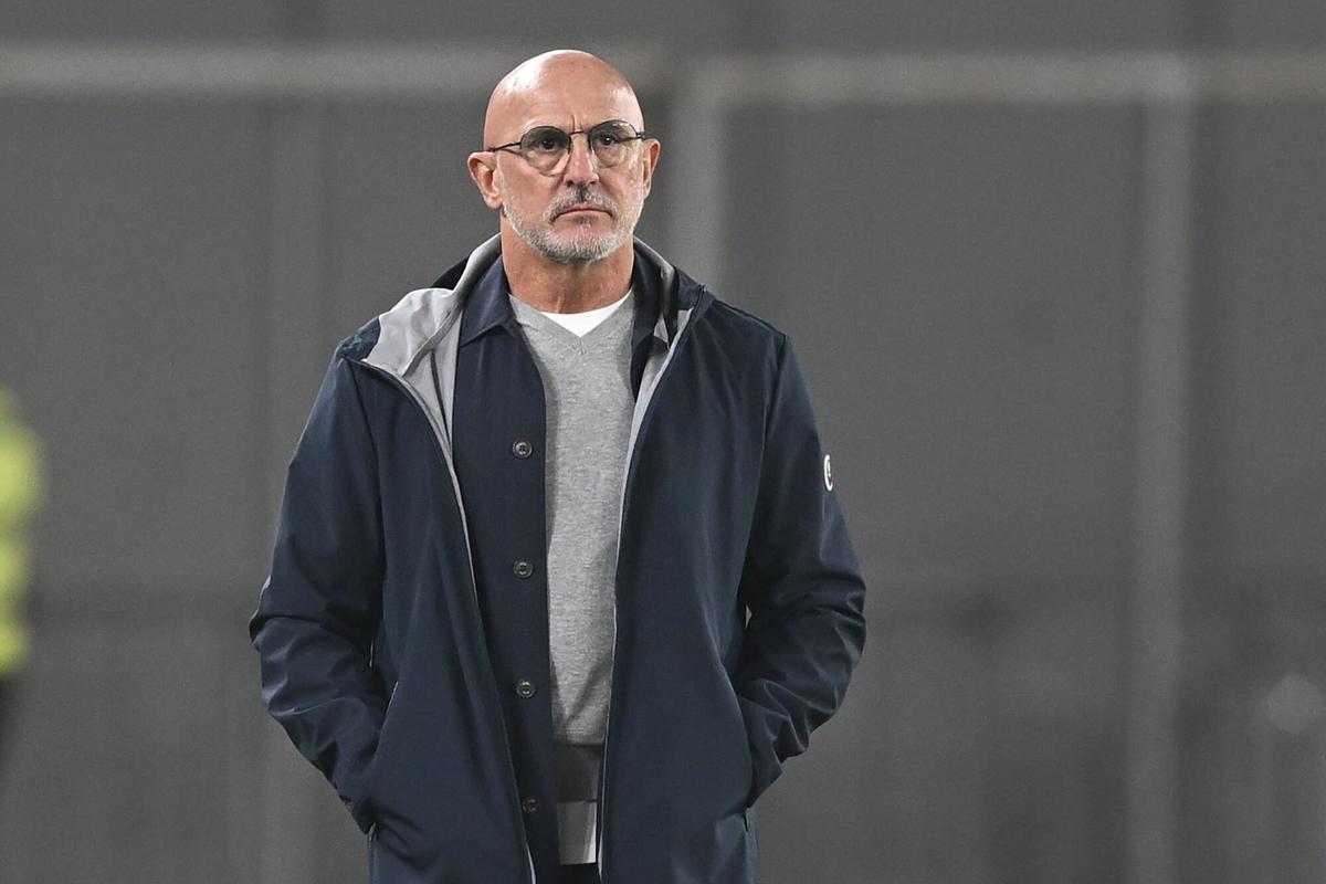 De la Fuente, en el último partido de la selección