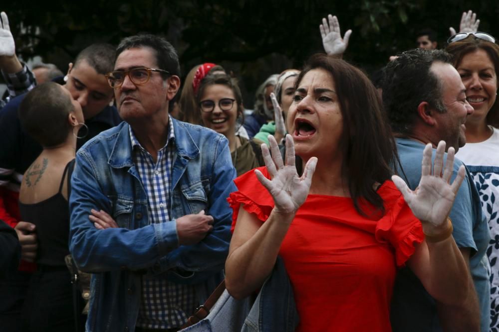 Manifestación en Oviedo de solidaridad con Cataluña