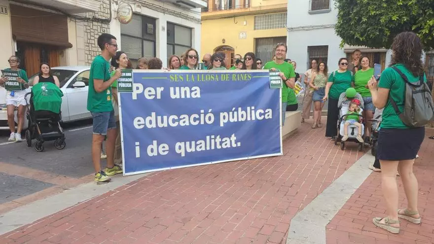 Protesta educativa en La Llosa de Ranes