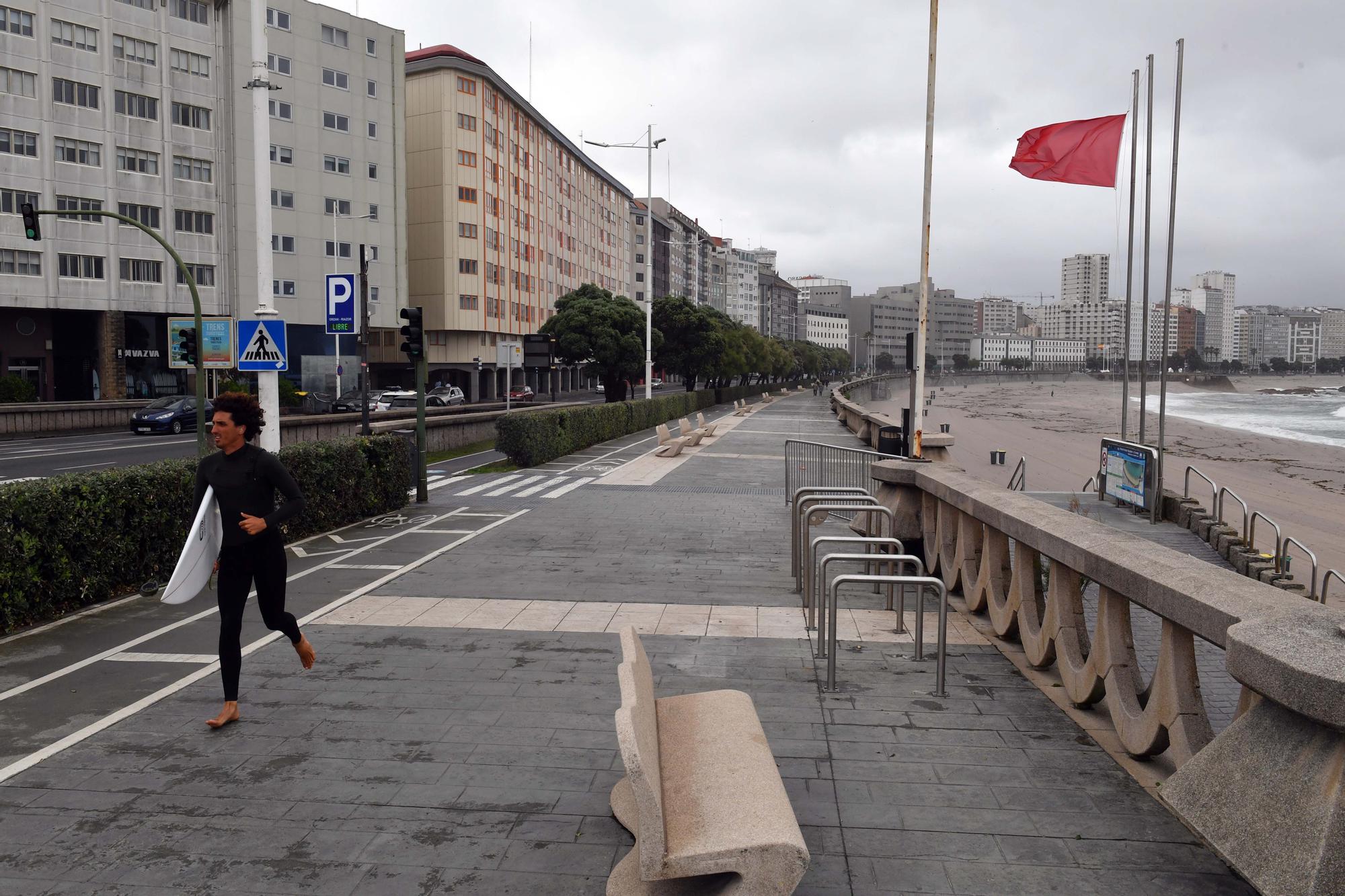 Minitemporal en A Coruña en pleno mes de junio