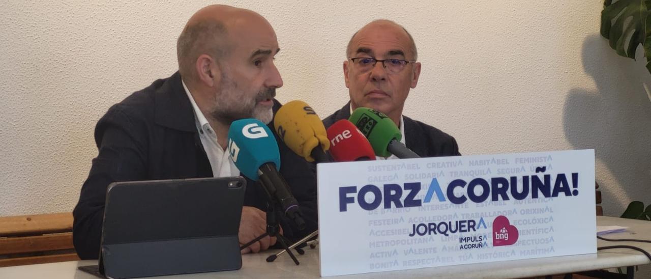 Néstor Rego y Francisco Jorquera, ayer.