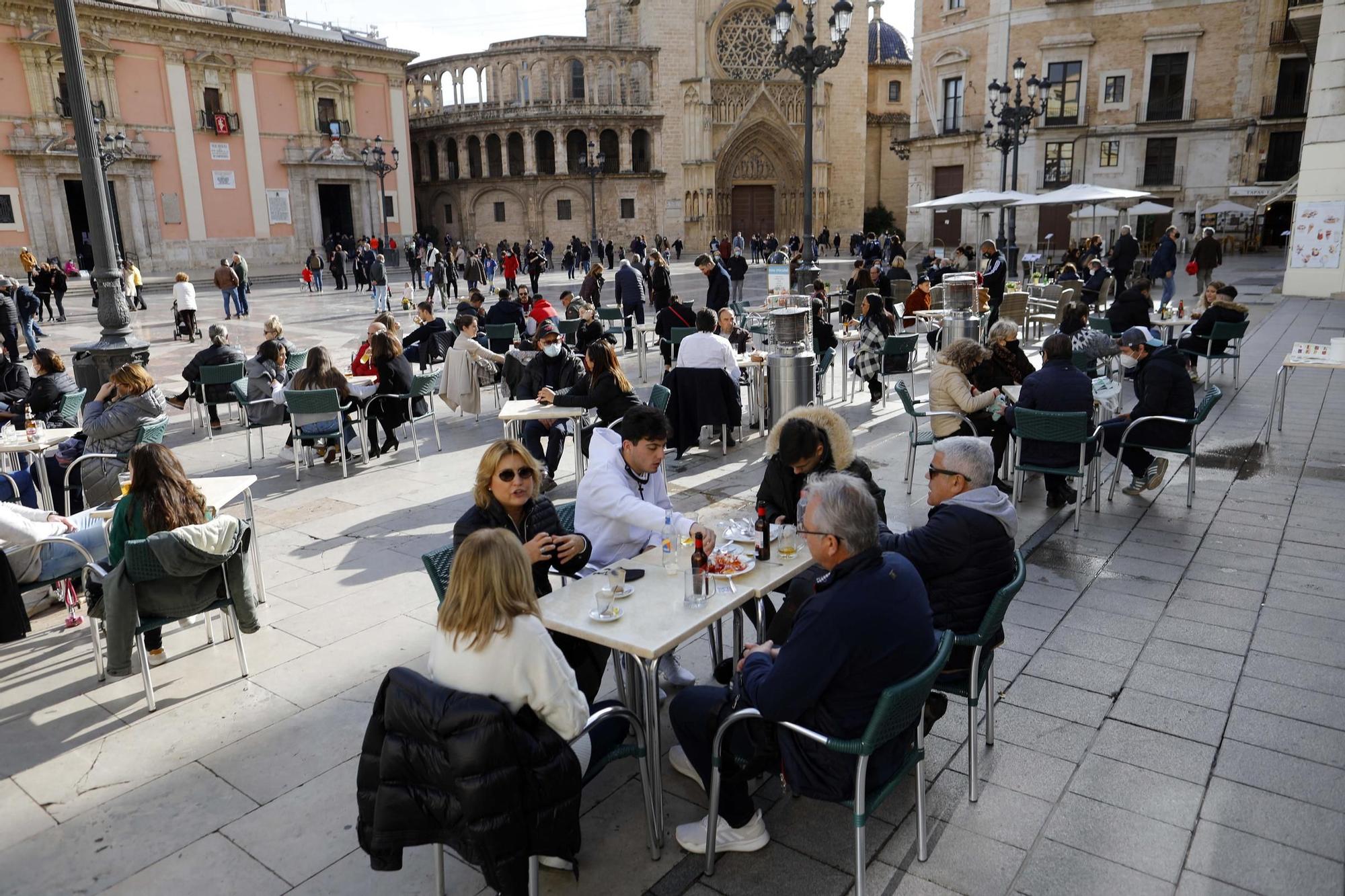 Ambiente en el centro de València el 1 de enero de 2021