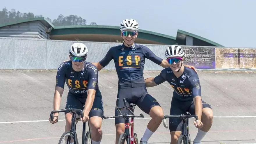 El ciclismo asturiano también vuelta en la pista:  los tres ciclistas de la región que representarán a España en el Mundial junior