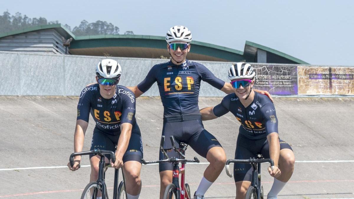 El ciclismo asturiano también vuelta en la pista:  los tres ciclistas de la región que representarán a España en el Mundial junior