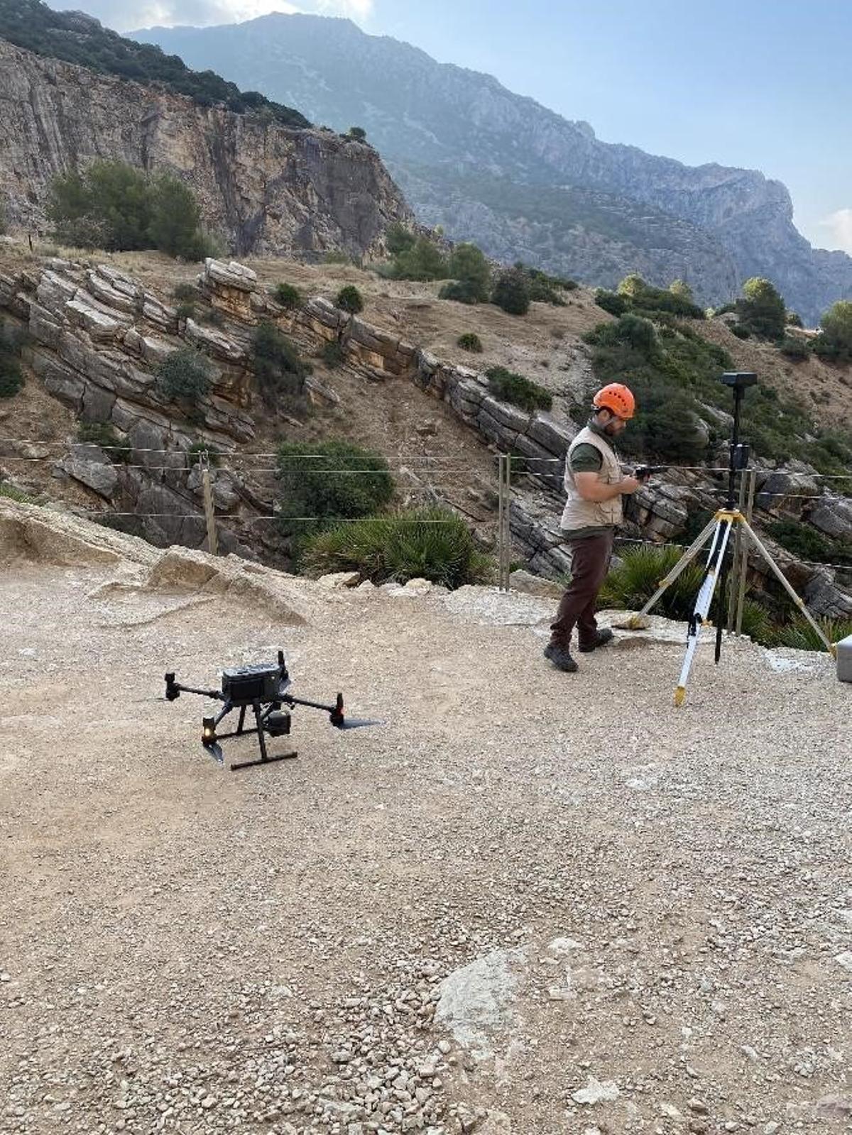 Trabajos con dron para el estudio