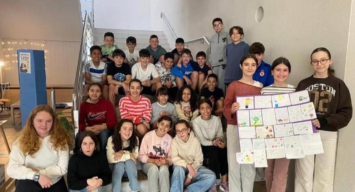 Los niños que participaron en la iniciativa.