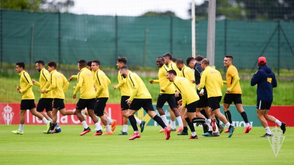 Entrenamiento del Sporting en Mareo.