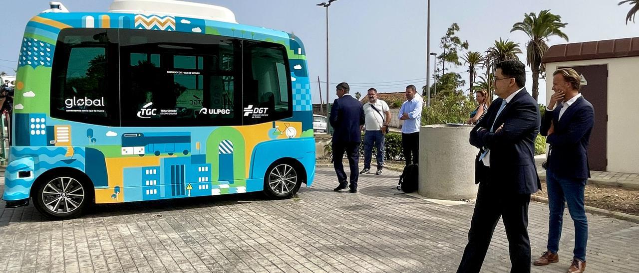 Primera guagua sin conductor de Canarias