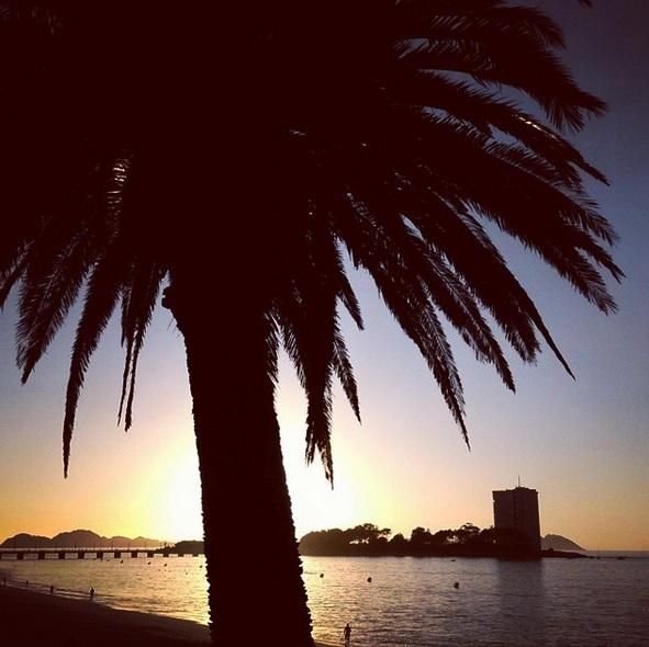 Atardecer desde la playa de O Vao