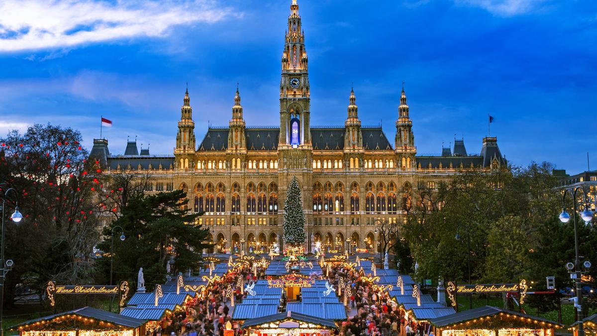 Mercado de Navidad de Viena (Austria).