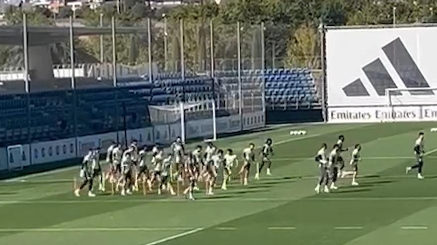 Entrenamiento del Real Madrid previo al partido contra el Levante