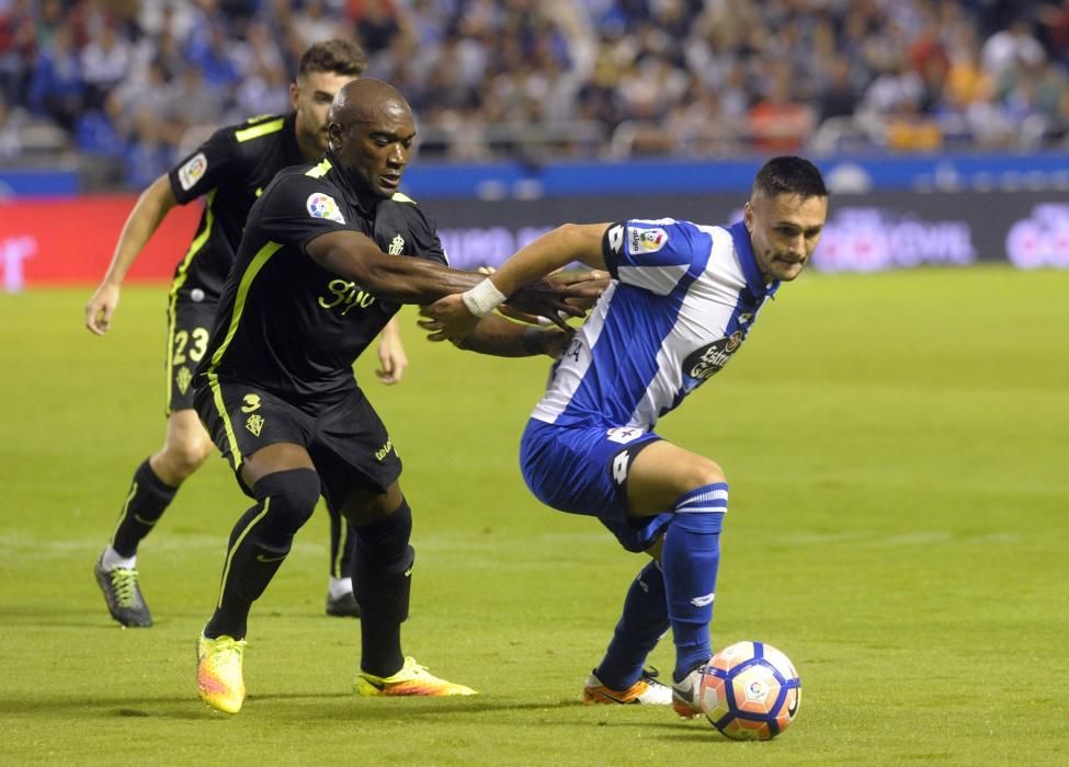 El Dépor logra la victoria ante el Sporting