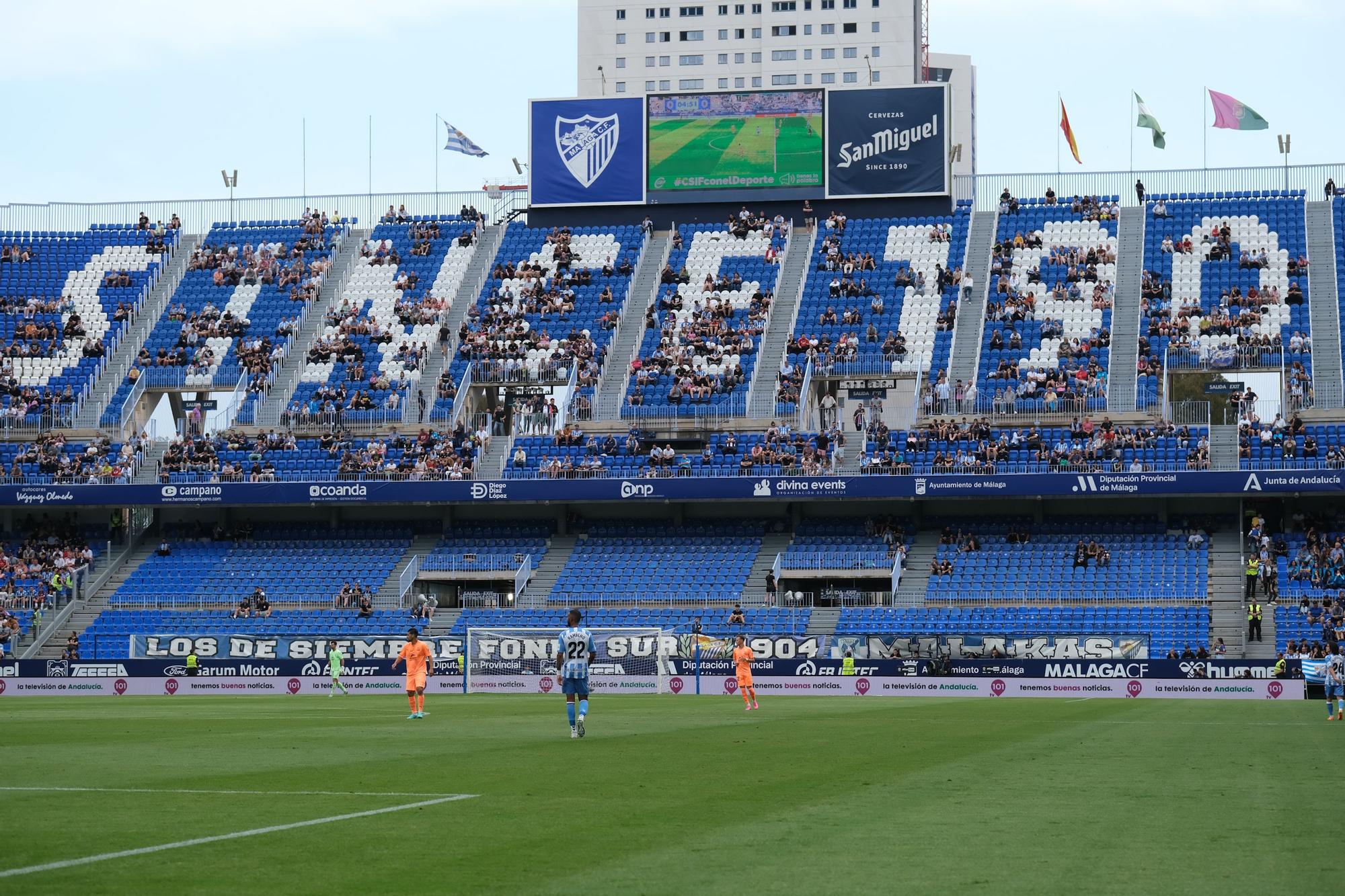 El Málaga CF - UD Ibiza, último partido de la Liga 22/23, en imágenes