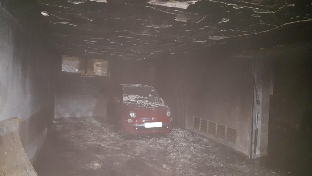 Incendio en el garaje de un edificio de Altea