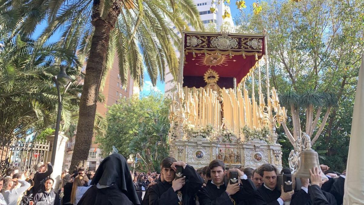 El trono de la virgen de las Angustias, del Descendimiento, la pasada Semana Santa.