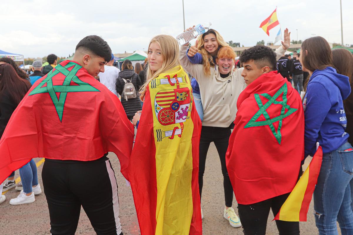 El partido mundialista también fue uno de los protagonistas. El encuentro se siguió en la pantalla gigante del escenario