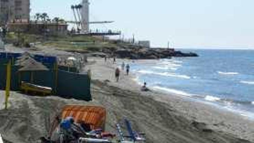 Imagen de la playa de Ferrara, regenerada.