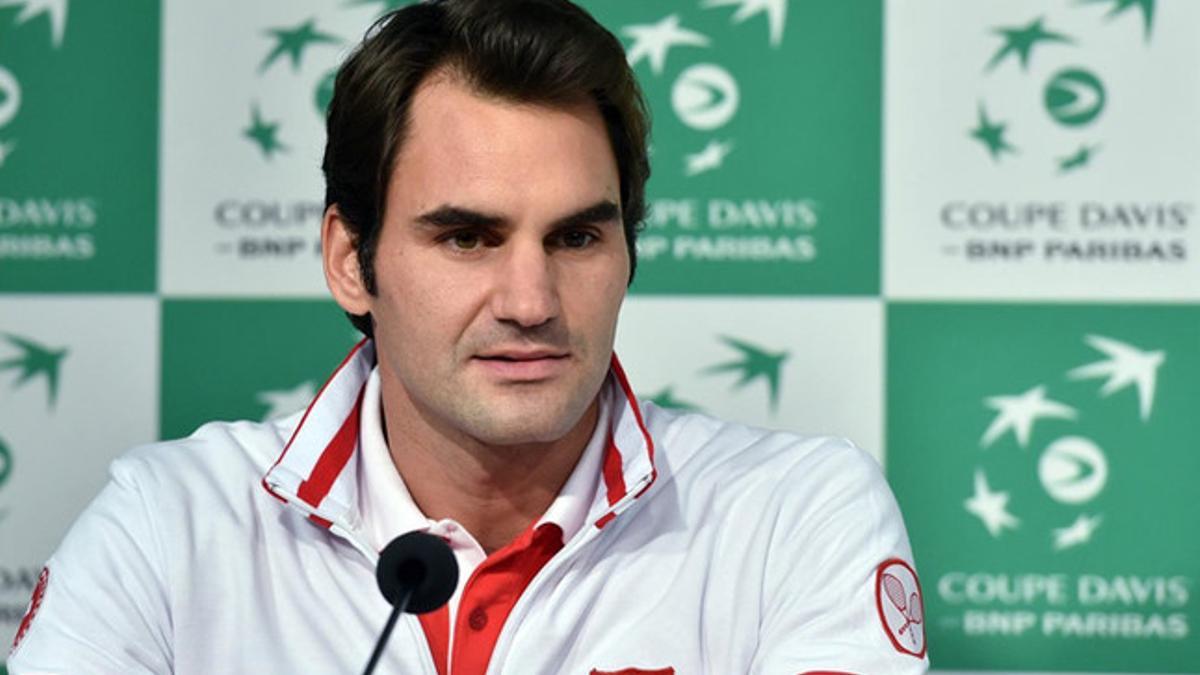 Roger Federer durante la rueda de prensa