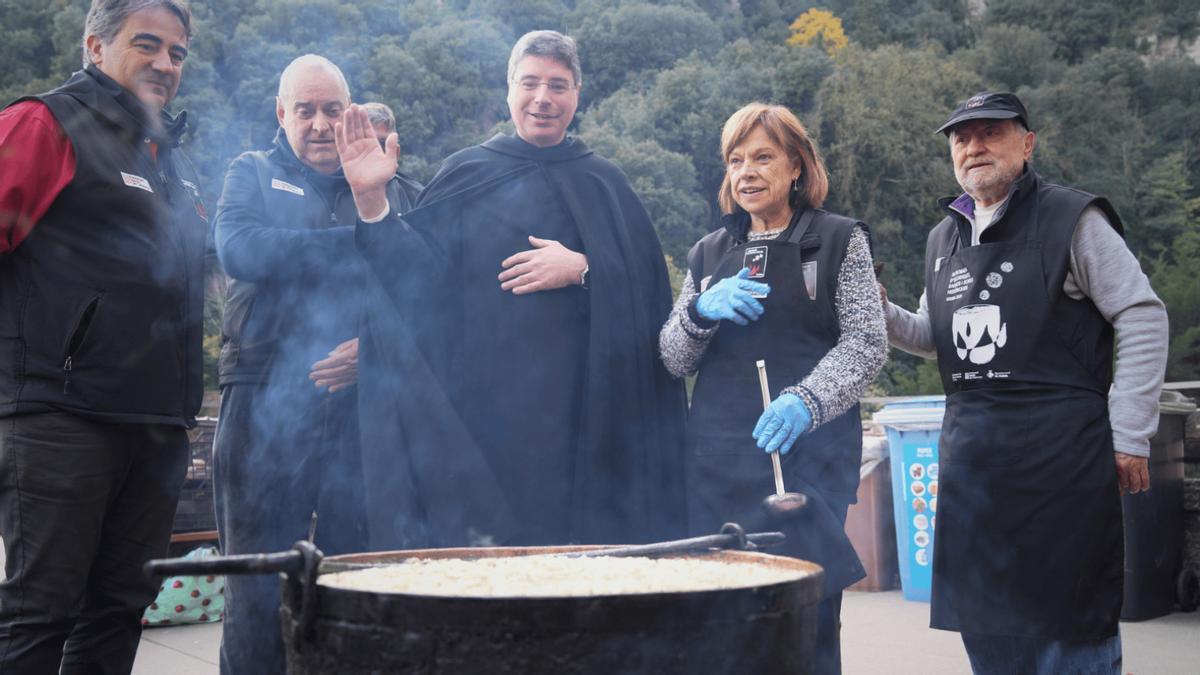 Bernat Juliol en un la trobada d'escudellers, un dels molts actes populars que ha acollit Montserrat
