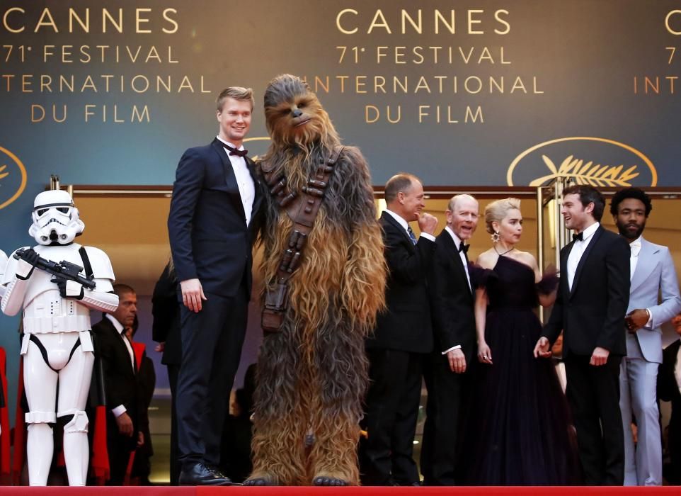 La alfombra roja de Cannes en la presentación de ''Solo: A Star Wars Story''