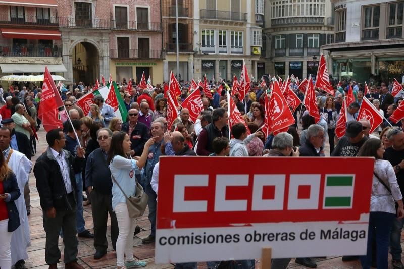 Manifestación del Primero de Mayo en Málaga