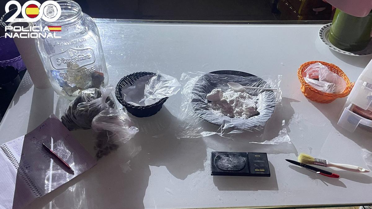 Droga decomisada por la Policía.