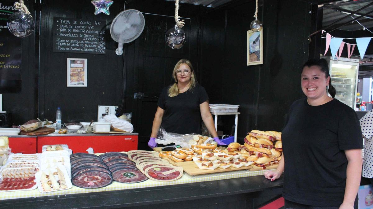 Uno de los puestos de la Feria Agroalimentaria de Miajadas