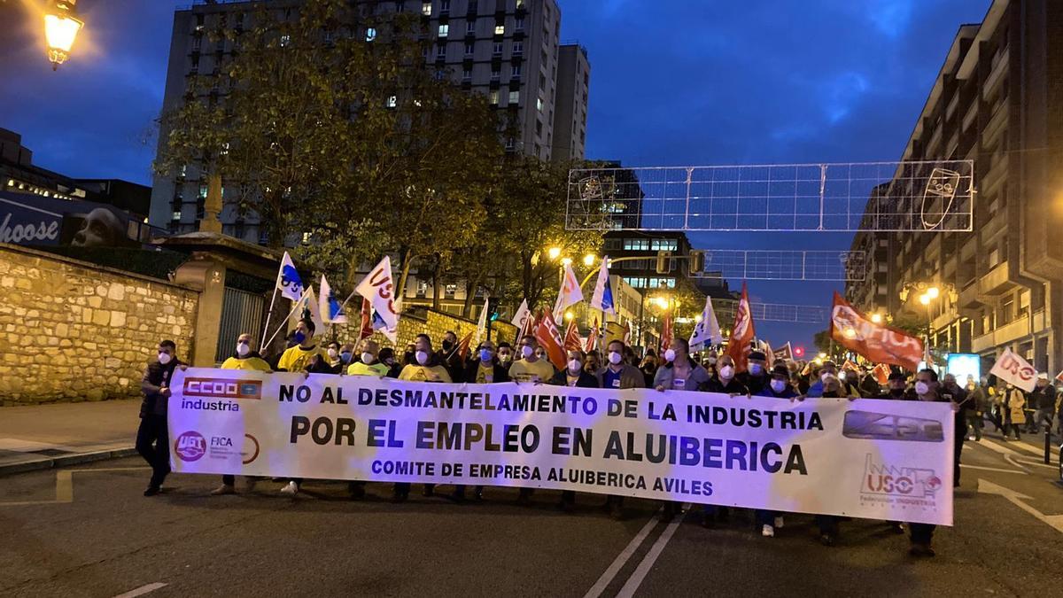 La marcha, a la altura de Calvo-Sotelo