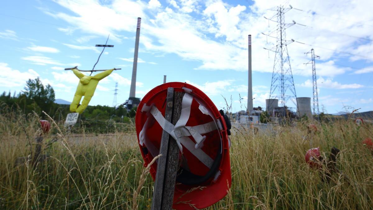 Cierre de la central térmica de Compostilla II en Cubillos del Sil, León.