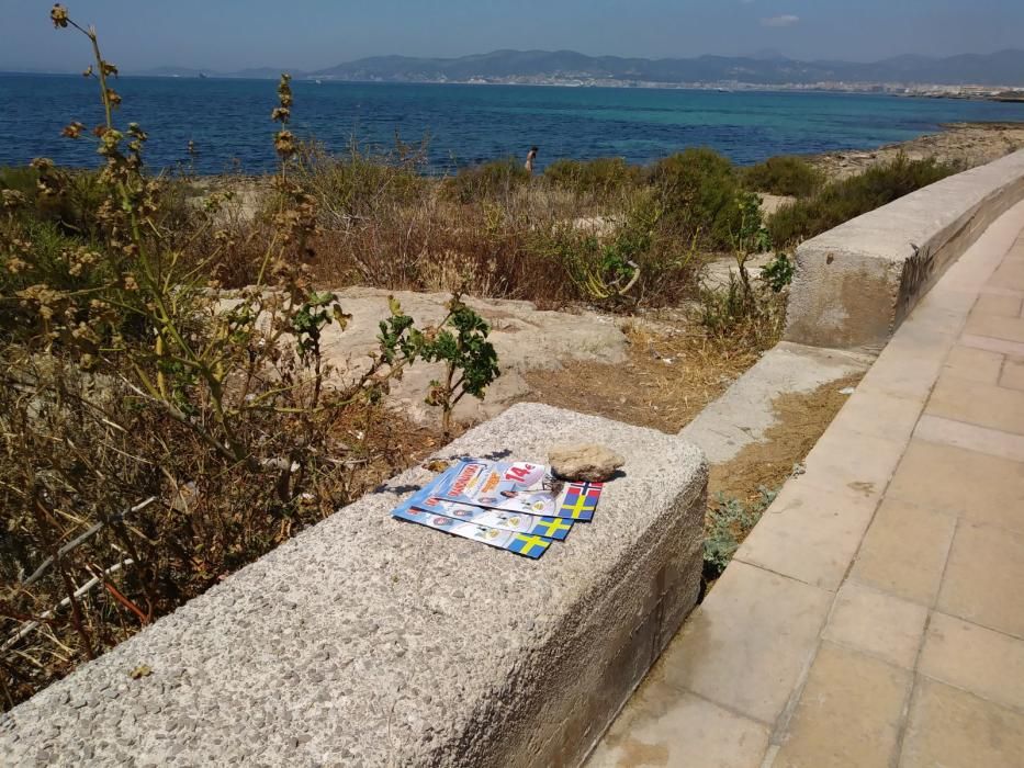 Publicidad hasta debajo de las piedras en Palma