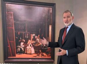 El rey Felipe VI explica Las Meninas en el directo 1.000 del Museo del Prado