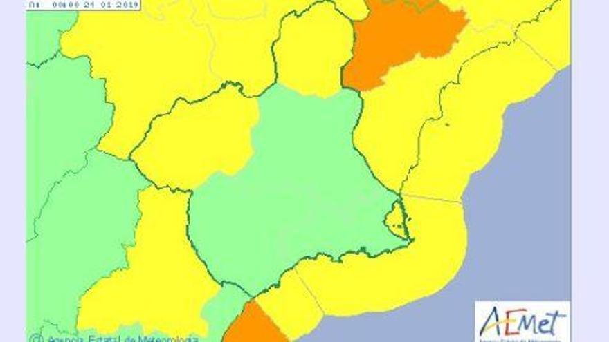 Todo el litoral murciano en alerta por vientos de hasta 90 km/h este miércoles