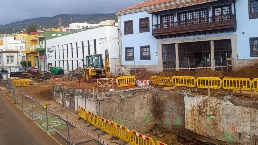 Obra de remodelación de la plaza Rodríguez Lara.