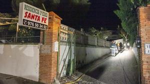 Entrada a la residència privada de Santa Fe, a la localitat de Cuarte de Huerva, a prop de Saragossa.