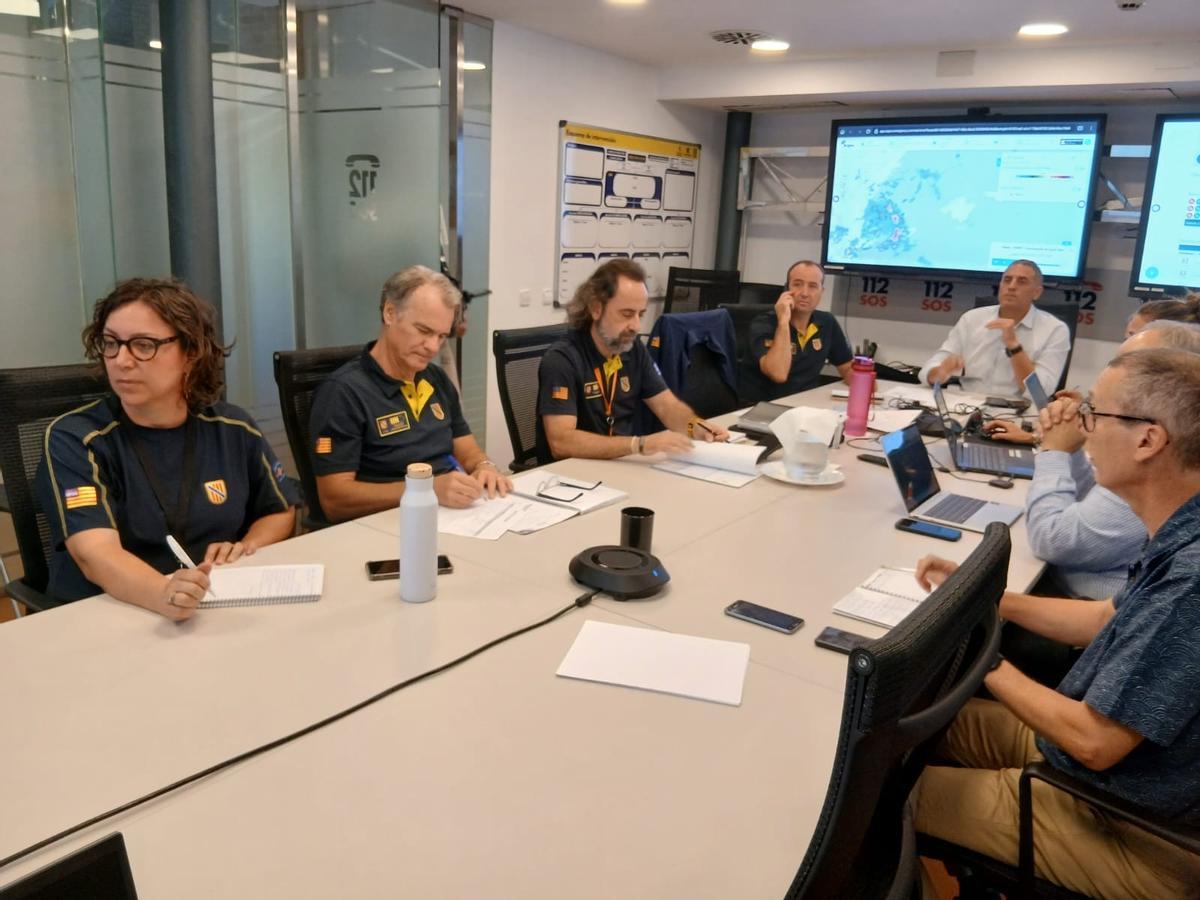 El comité técnico se ha reunido este mediodía para evaluar el avance de la Dana Alice en Ibiza