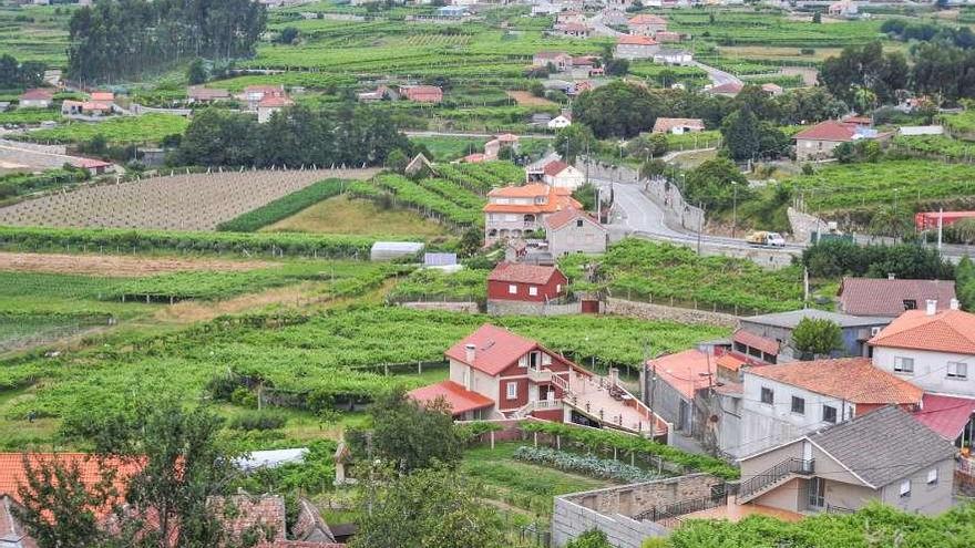 Vista del barrio de Lores en Meaño. // Iñaki Abella