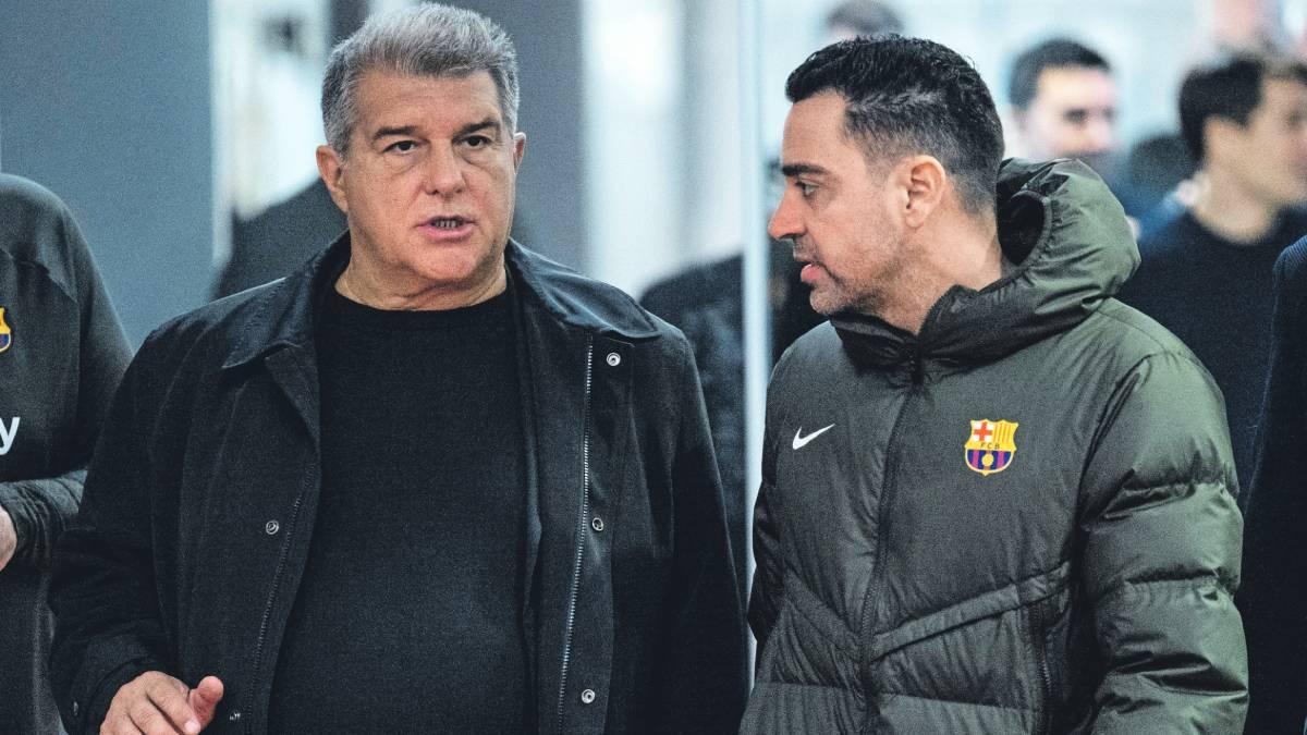 Laporta y Xavi, en una imagen de archivo esta temporada