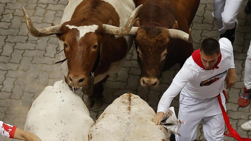 Los toros de Álvaro Núñez dejan un peligroso cuarto encierro de los Sanfermines