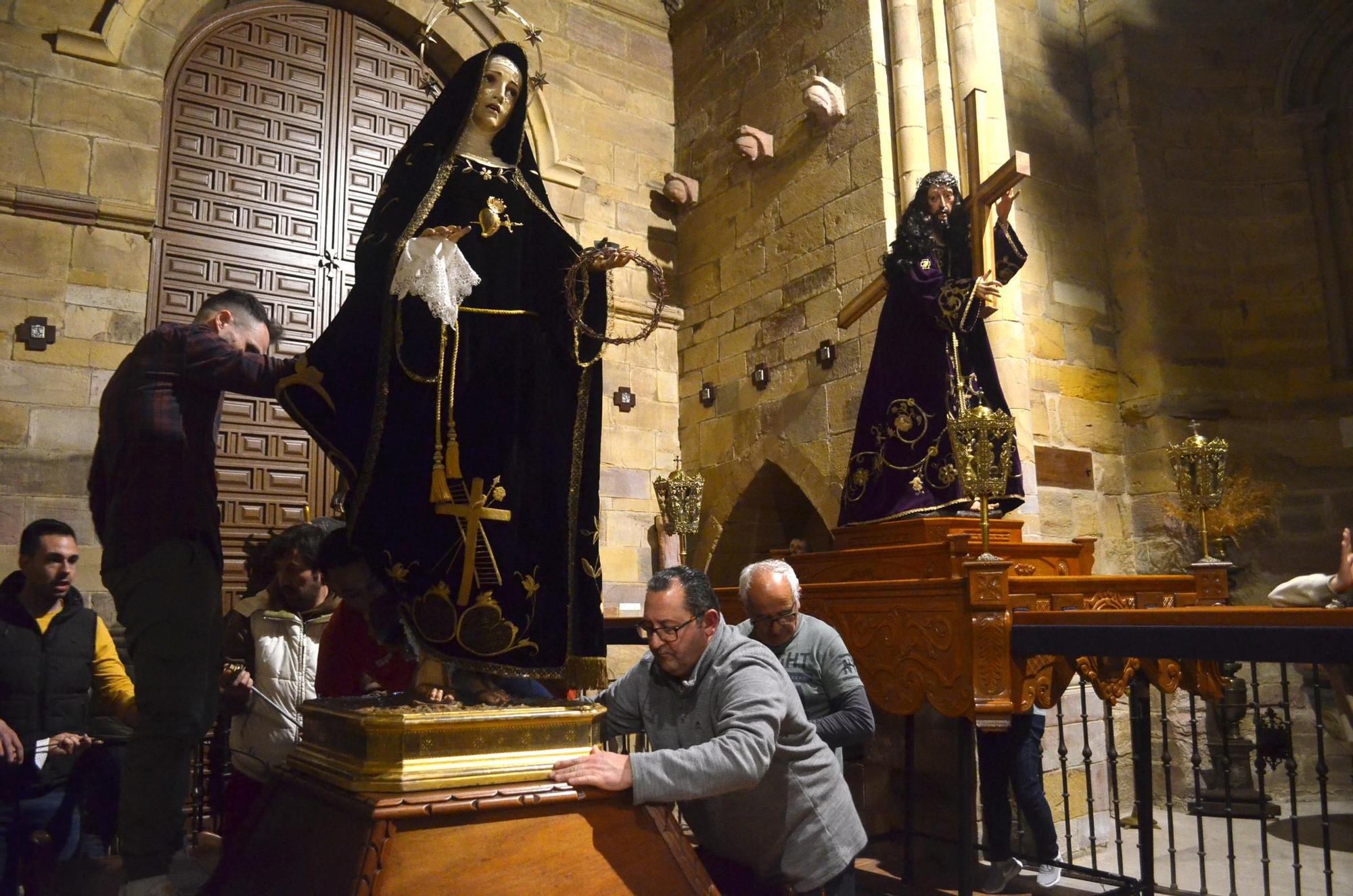 Semana Santa Benavente 2024: Así prepara la Cofradía de Jesús Nazareno las andas