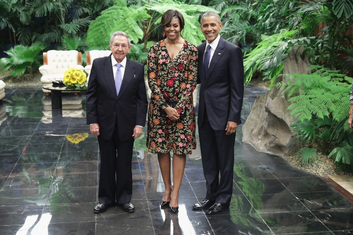 Michelle Obama en una de sus visitas en Cuba