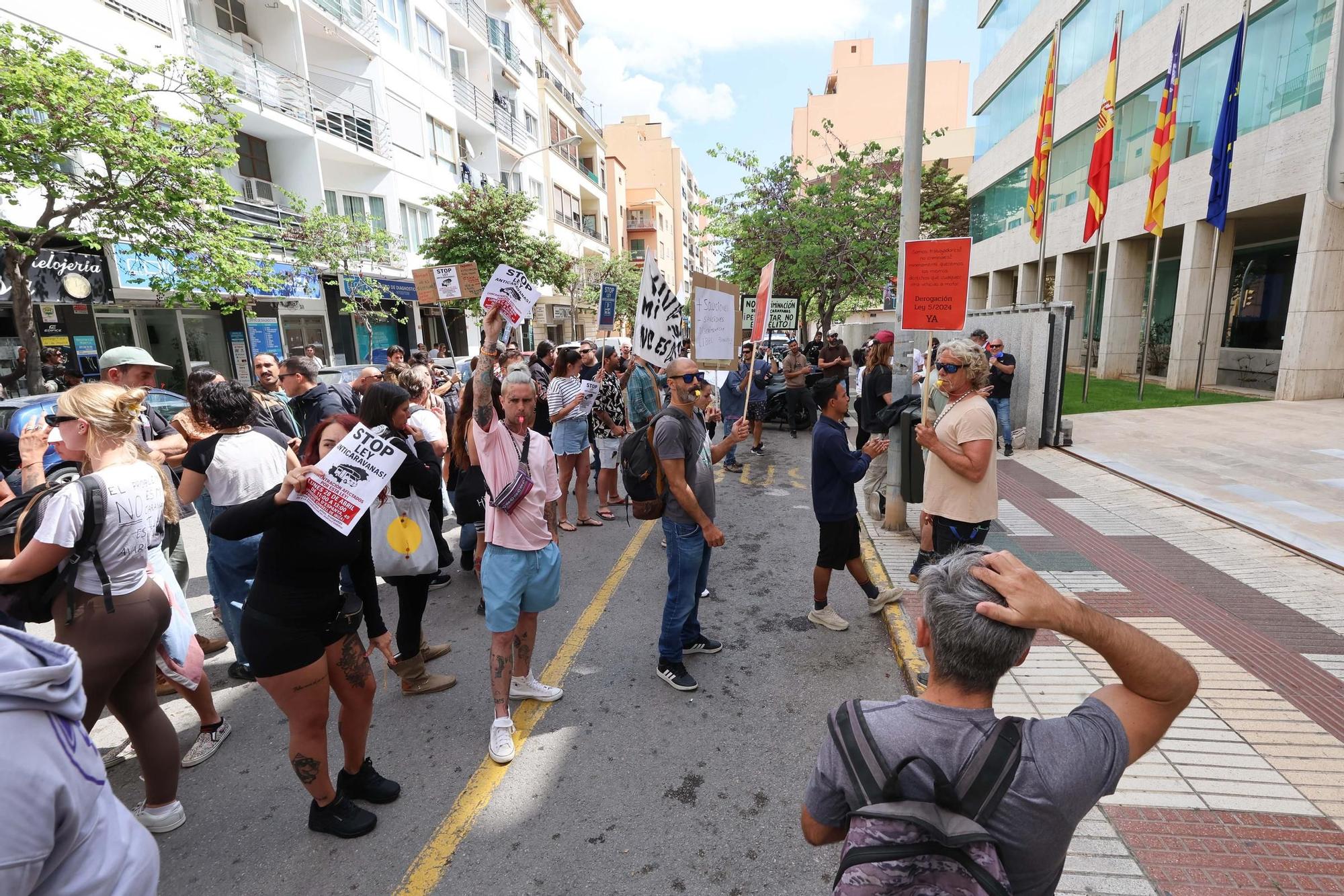 Nueva manifestación de caravanistas en Ibiza